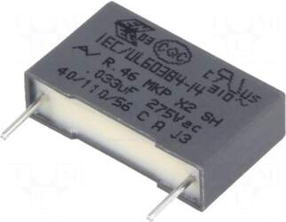 KEMET Capacitor: polypropylene | X2 |