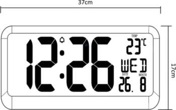 MACLEAN Large Digital Clock Wall Mount