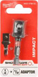 Milwaukee Adapter | Socket size-inch: 1/4"