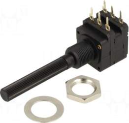 PIHER Potentiometer: shaft | single turn