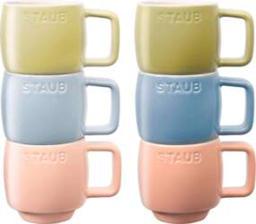 STAUB Set of 6 Ceramic Mugs