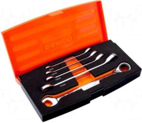 BAHCO Wrench: combination spanner-set | rattle