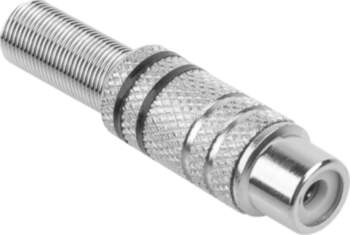 Electro Base RCA socket, nickel, 2
