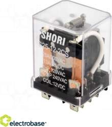 Electro Base Relay: electromagnetic; DPDT; Ucoil: