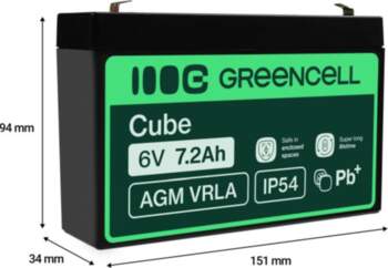 Green Cell ® 6V 7.2Ah