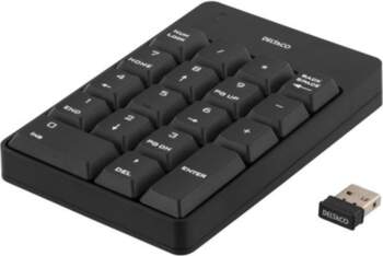 Keyboard DELTACO USB wireless, numeric, black