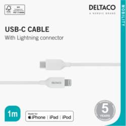 Lightning cable DELTACO USB-C - Lightning