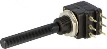 PIHER Potentiometer: shaft | single turn