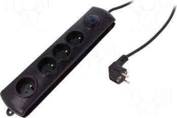 QOLTEC Plug socket strip: protective |