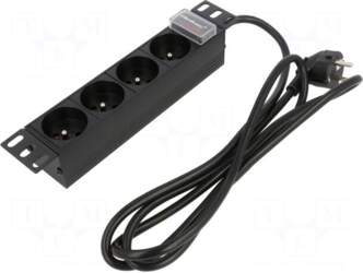 QOLTEC Plug socket strip: protective |