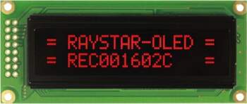 RAYSTAR OPTRONICS Display: OLED | alphanumeric