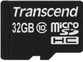 Transcend microSDXC/SDHC Class 10 32GB with