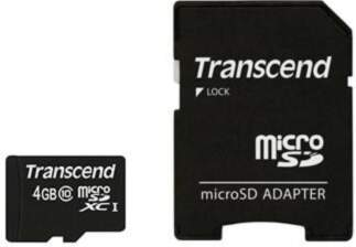 Transcend microSDXC/SDHC Class 10 4GB with