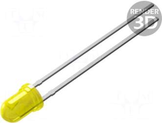 BIVAR LED | yellow | 3mm