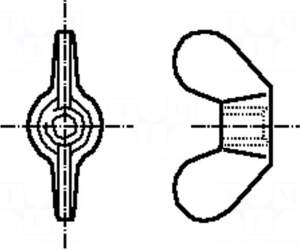 BOSSARD Nut | winged | M5