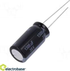 Electro Base Capacitor: electrolytic; THT; 1300uF