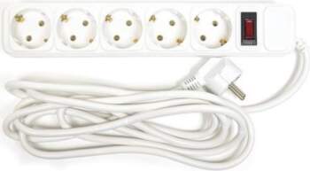 Extension cord 3m, 5 sockets, with