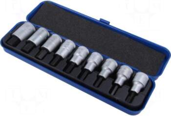 GEDORE Socket: hex key-bit-set | 9pcs