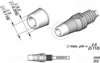 JBC TOOLS Tip: for desoldering irons