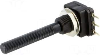 PIHER Potentiometer: shaft | single turn