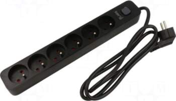 Plug socket strip: protective | Sockets: