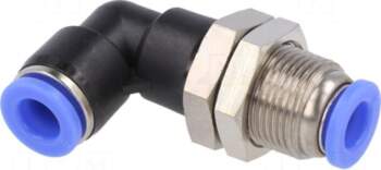 PNEUMAT Push-in fitting | bulkhead,angled