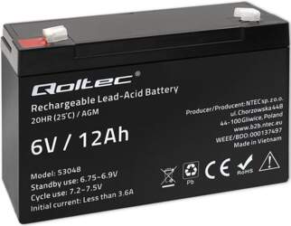Qoltec AGM battery | 6V |
