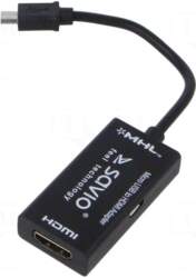 SAVIO Adapter | HDMI socket,USB