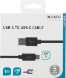 USB-A for USB-C cable, 1m, USB