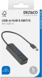 USB-A hub DELTACO, 5 Gbit/s, 4x
