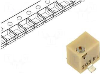 VISHAY Potentiometer: mounting | 20kΩ |