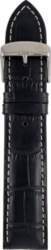 Zeppelin leather strap black, 22 mm