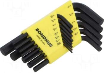 BONDHUS Wrench: hex key-set | inch