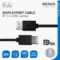 DisplayPort cable DELTACO  8K, DP 1