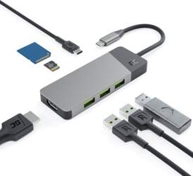 Hub USB 7w1 Green Cell Connect