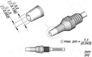 JBC TOOLS Tip: for desoldering irons