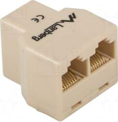 LANBERG Splitter | brown | RJ45