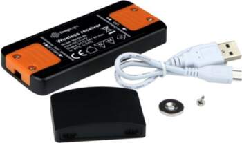 LED controller with wireless rechargeable IR