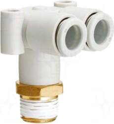 SMC Push-in fitting | threaded,angled