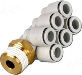 SMC Push-in fitting | threaded,angled