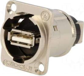 SWITCHCRAFT Adapter | USB A socket-front