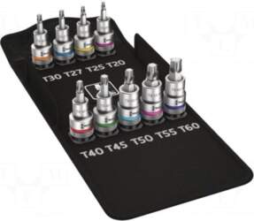 WERA Socket: Torx®-bit-set | Chrom-vanadium steel