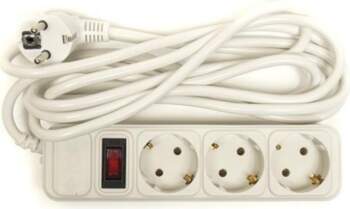 Extension cord 3m, 3 sockets, with