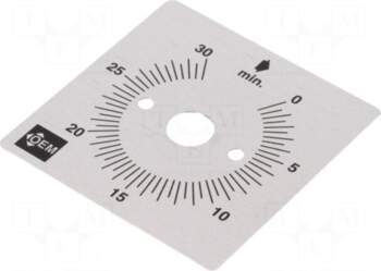 FAUCIGNY INSTRUMENTS Scale for mechanical timer