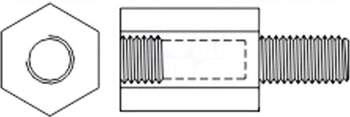 KEYSTONE Screwed spacer sleeve | hexagonal
