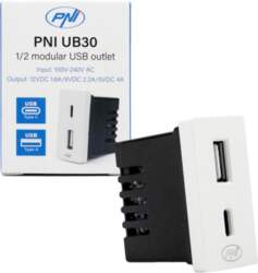 Power socket 2 x USB PNI