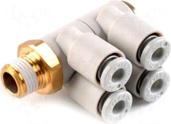 SMC Push-in fitting | threaded,angled