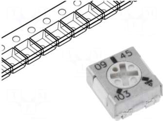 VISHAY Potentiometer: mounting | 10kΩ |