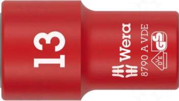 WERA Socket: 6-angles | insulated,socket