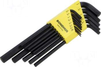 BONDHUS Wrench: hex key-set | inch